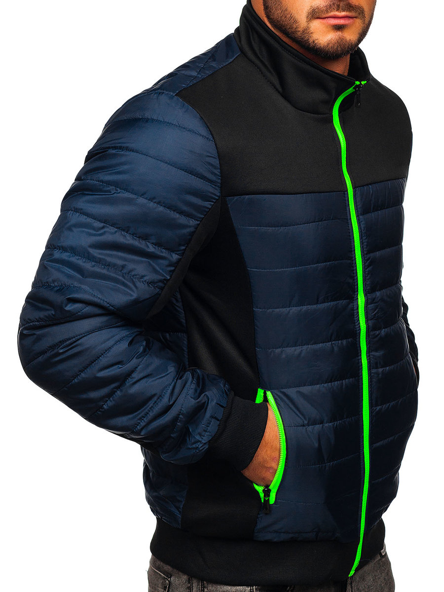 Blouson à mi-saison de sport pour homme bleu foncé Bolf M10016