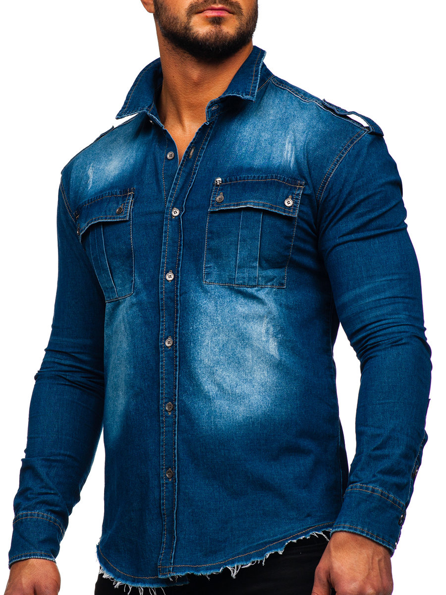 Camisas Masculina – chemise à manches longues pour homme, tenue de