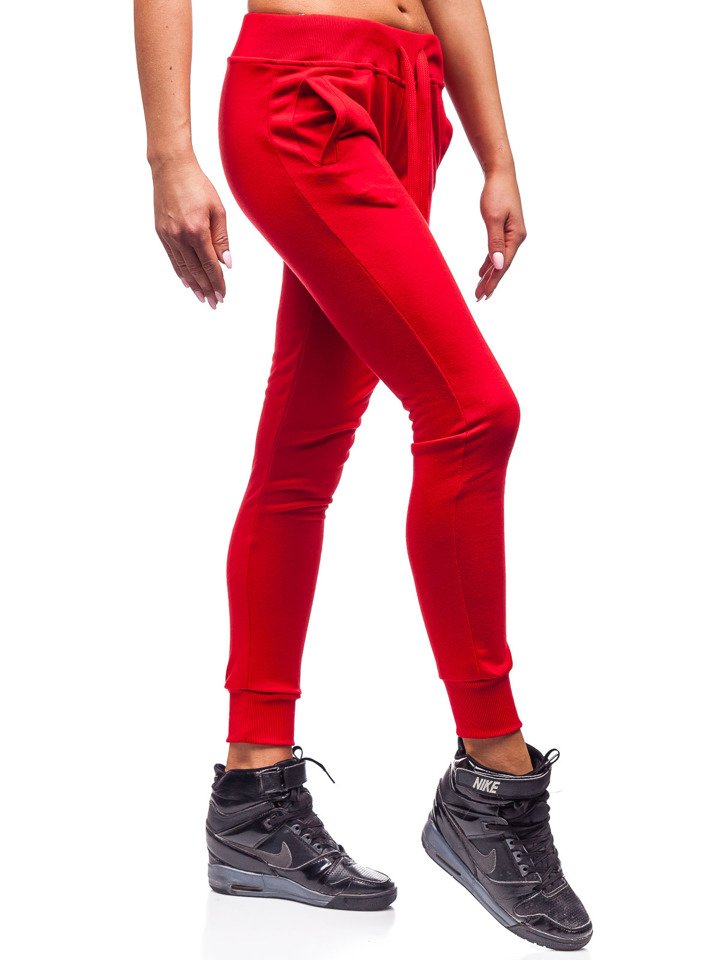 pantalon sport femme rouge