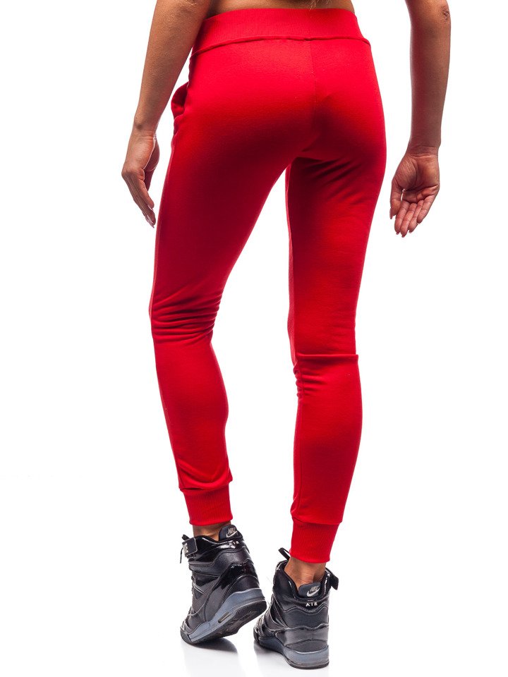 pantalon sport femme rouge