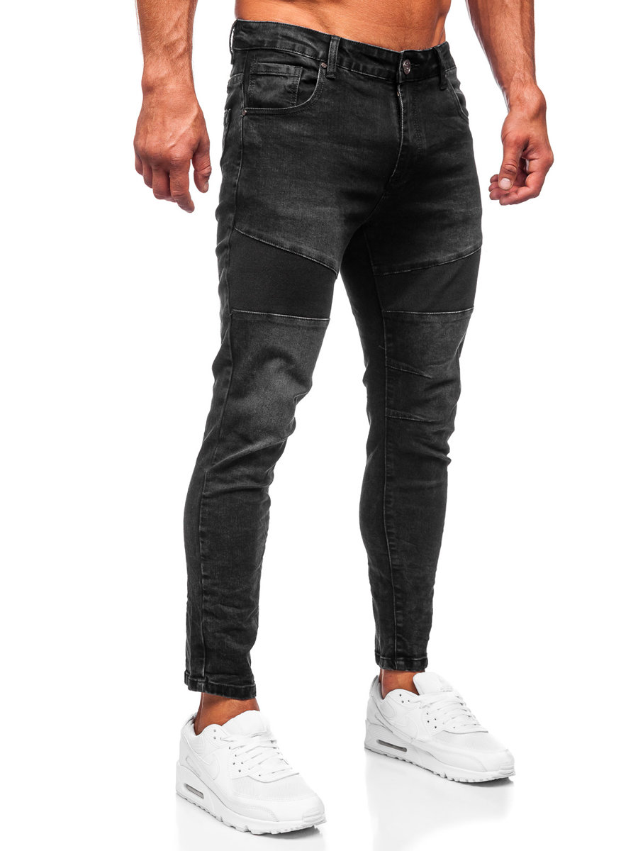 Le pantalon jean slim fit pour homme noir Bolf TF274