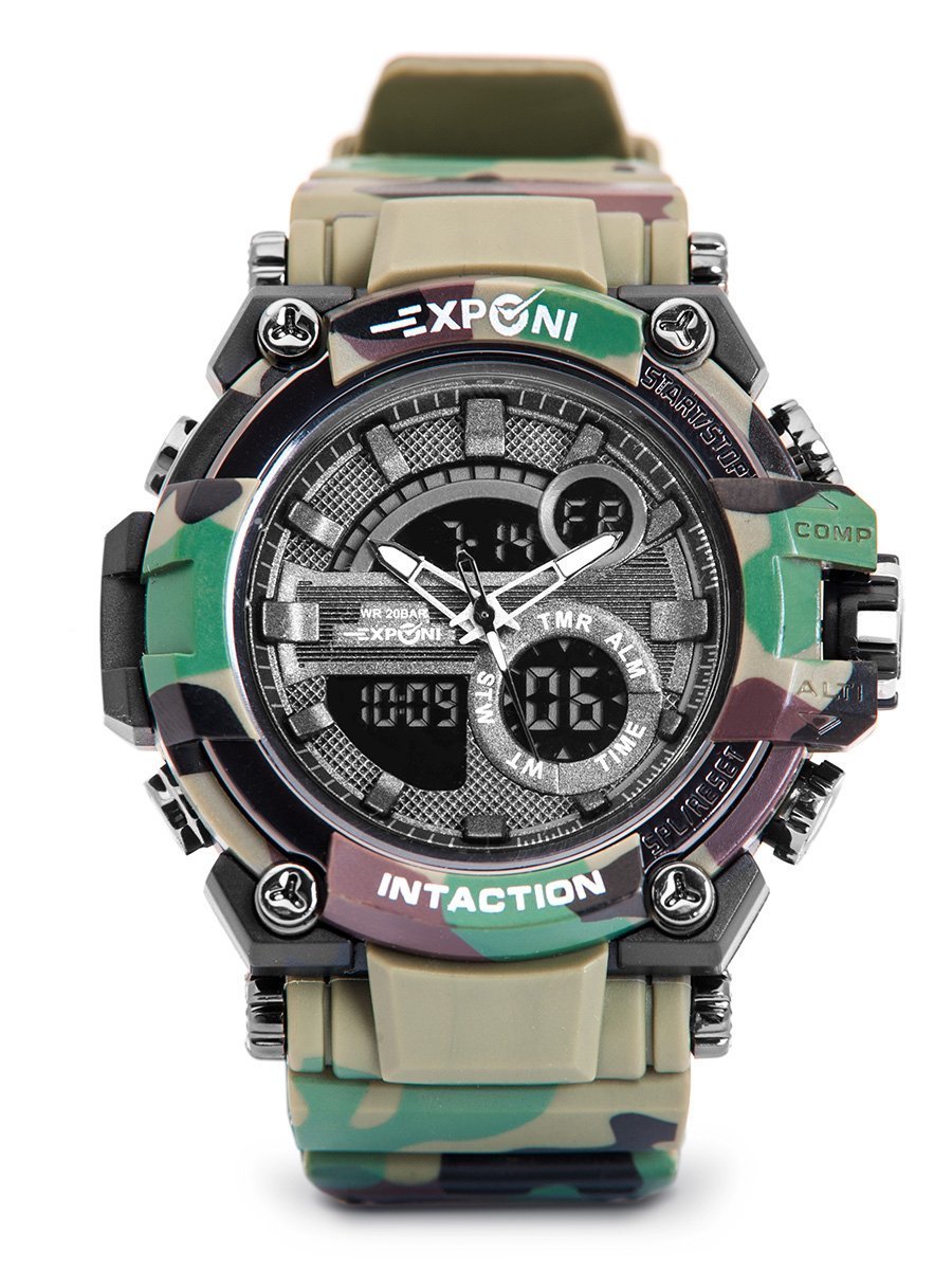 Montre bracelet camo pour homme kaki Bolf 3258