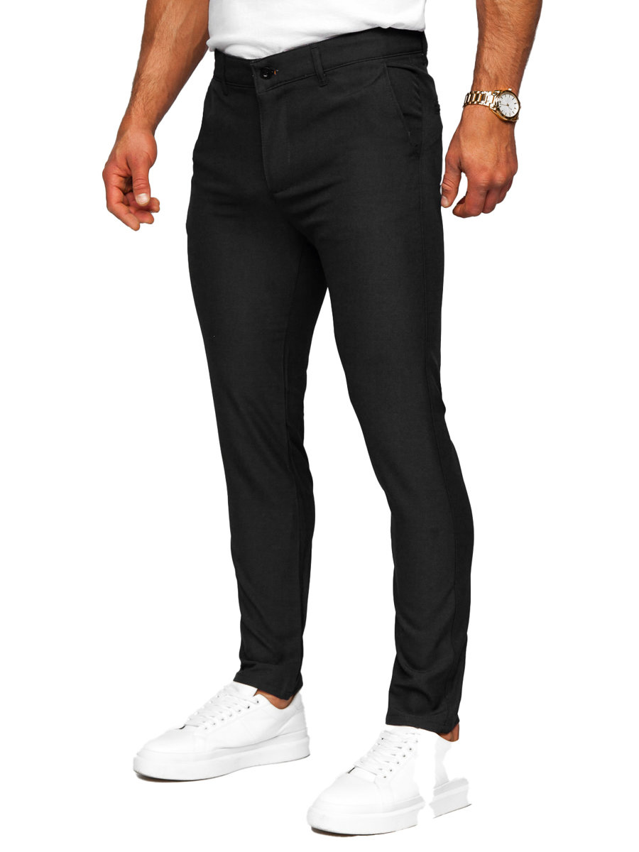 Pantalon chino clearance slim homme noir