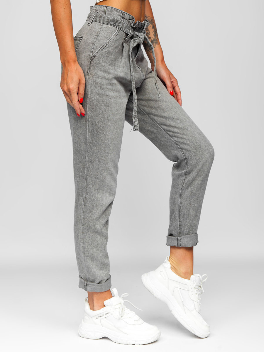 Pantalon en jean gris pour femme Bolf DM312N-3 GRIS