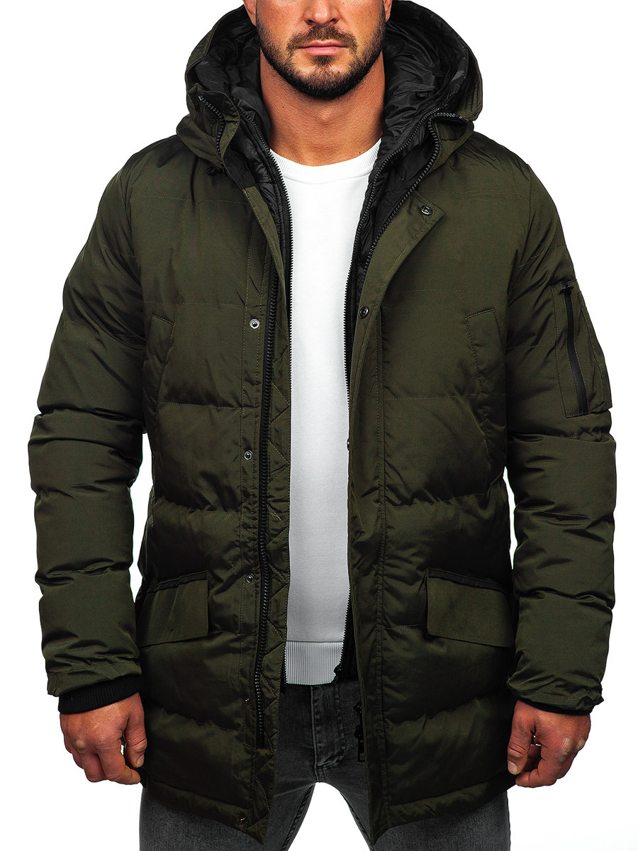 Back, Parka homme d'hiver en drap - Maison Le Glazik