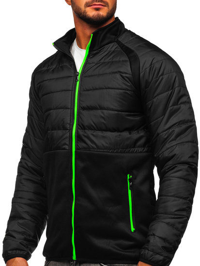 Blouson à mi-saison matelassé pour homme noir Bolf M10015