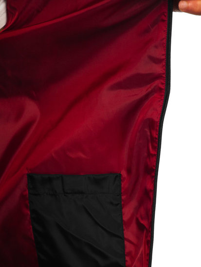 Blouson à mi-saison pour homme Bolf W3909 noir-rouge