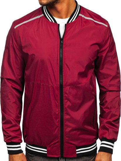 Blouson bomber de transition bordeaux pour homme Bolf M10298