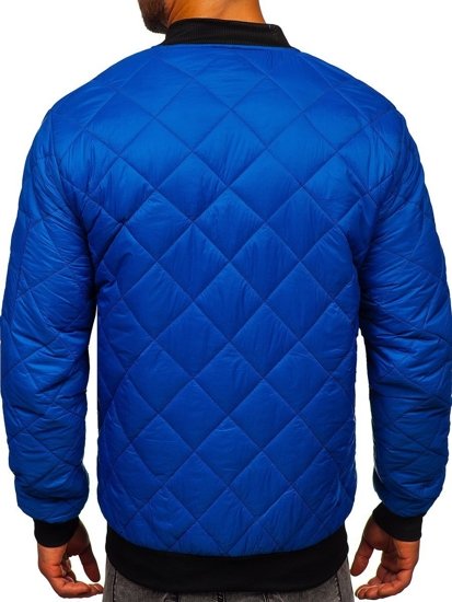 Blouson bomber de transition matelassé pour homme bleu Bolf MY-01A