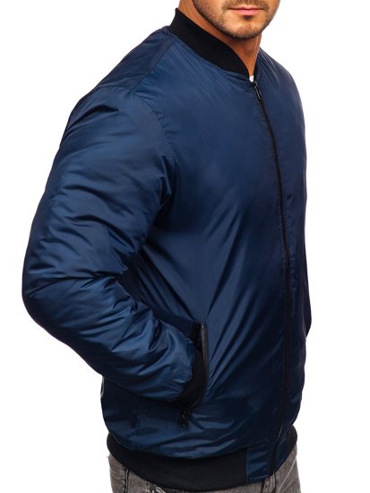 Blouson bomber de transition pour homme bleu foncé Bolf AK95