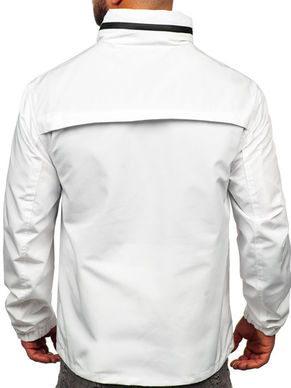 Blouson de transition avec capuche dissimulée pour homme blanc Bolf 5M3105