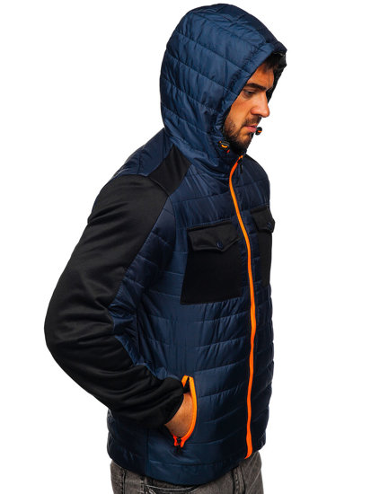 Blouson de transition de sport pour homme bleu foncé Bolf M10003