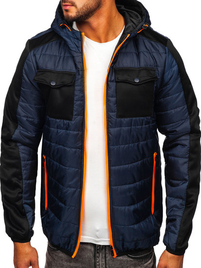 Blouson de transition de sport pour homme bleu foncé Bolf M10003