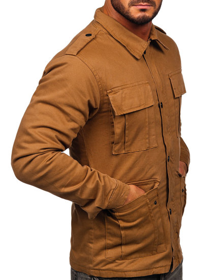 Blouson de transition en coton pour homme camel Bolf 10290