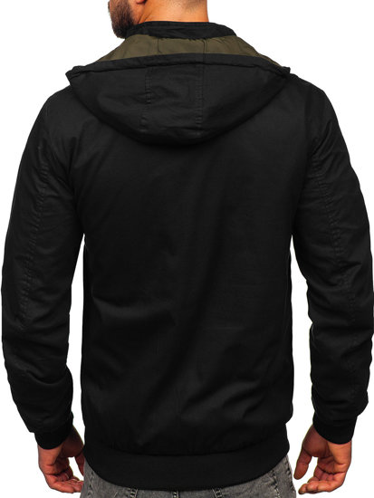 Blouson de transition en coton pour homme noir Bolf 84M3010