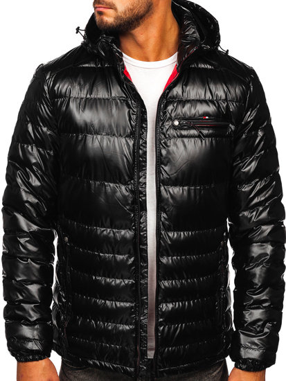 Blouson de transition matelassé de sport pour homme noir Bolf 2147