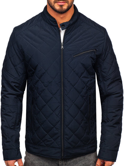 Blouson de transition matelassé pour homme bleu foncé Bolf 22M306