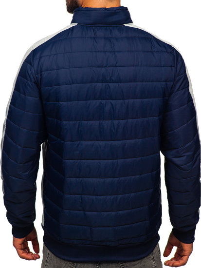 Blouson de transition matelassé pour homme bleu foncé Bolf 8M909