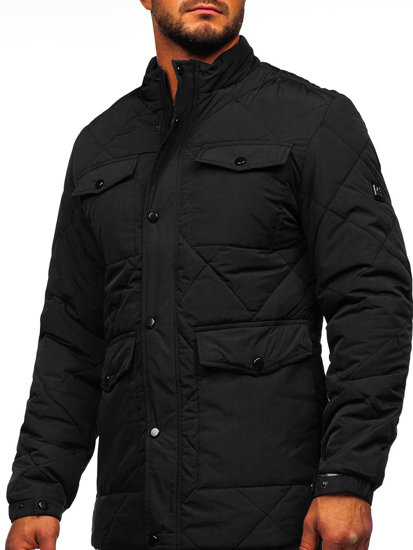 Blouson de transition matelassé pour homme noir Bolf 22M15