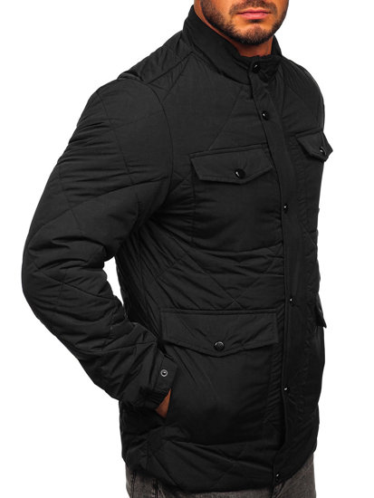 Blouson de transition matelassé pour homme noir Bolf 22M15