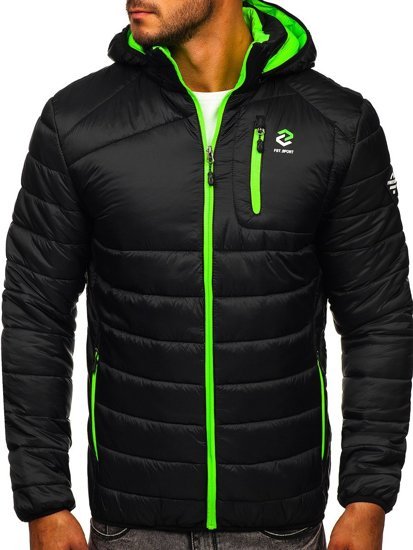 Blouson de transition matelassé pour homme sportif noir Bolf BK031