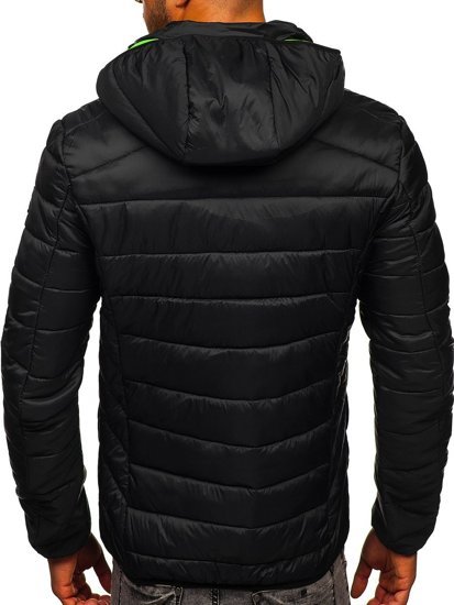 Blouson de transition matelassé pour homme sportif noir Bolf BK031