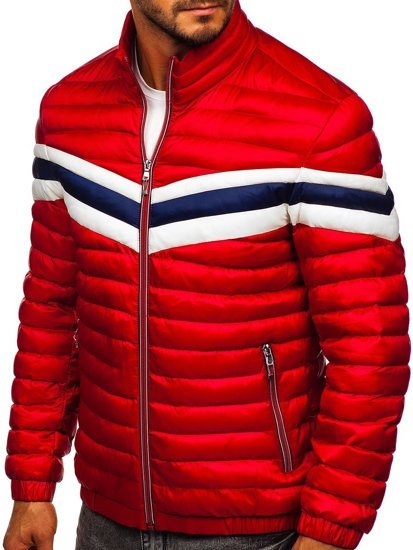 Blouson de transition matelassé sportif pour homme rouge Bolf 6574