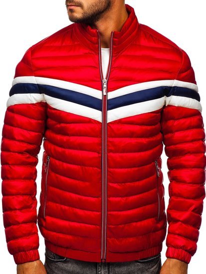 Blouson de transition matelassé sportif pour homme rouge Bolf 6574