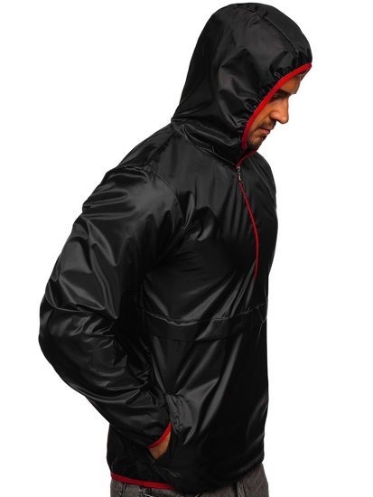 Blouson de transition noir pour homme sportif à capuche BOLF 5061 