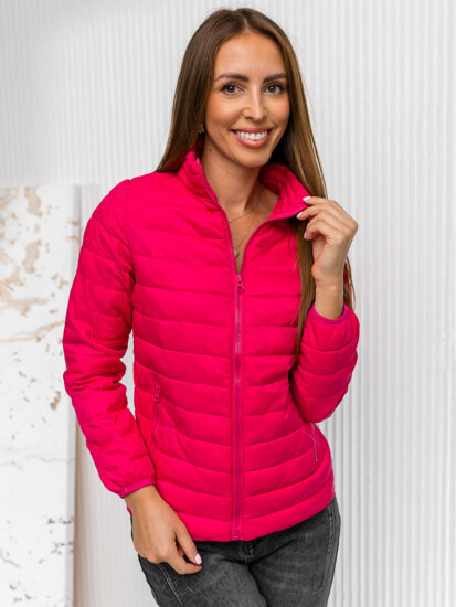 Blouson de transition pour femme rose matelassé Bolf 1141  