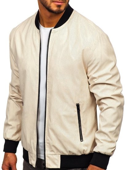 Blouson de transition pour homme bomber beige Bolf 6116