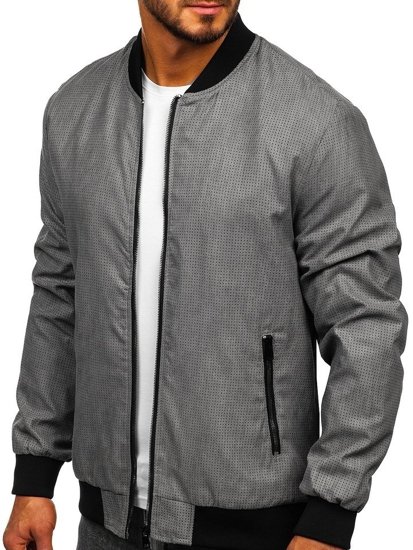 Blouson de transition pour homme bomber gris Bolf 6120