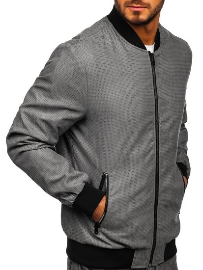 Blouson de transition pour homme bomber gris Bolf 6120