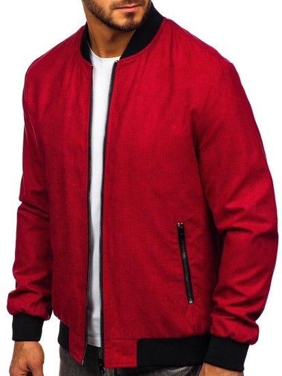 Blouson de transition pour homme bomber rouge Bolf 6118