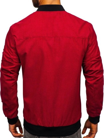 Blouson de transition pour homme bomber rouge Bolf 6118