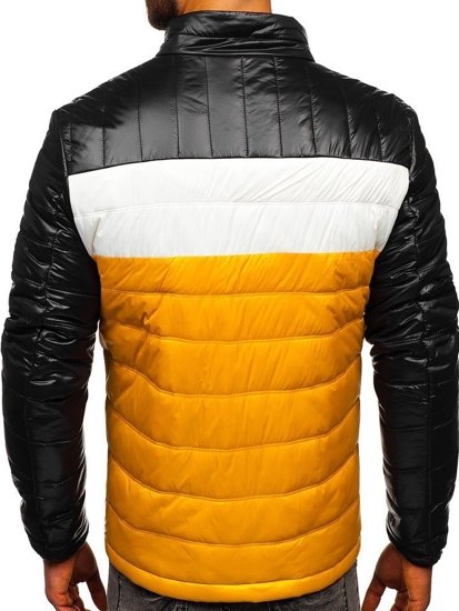 Blouson de transition pour homme matelassé jaune Bolf 6111