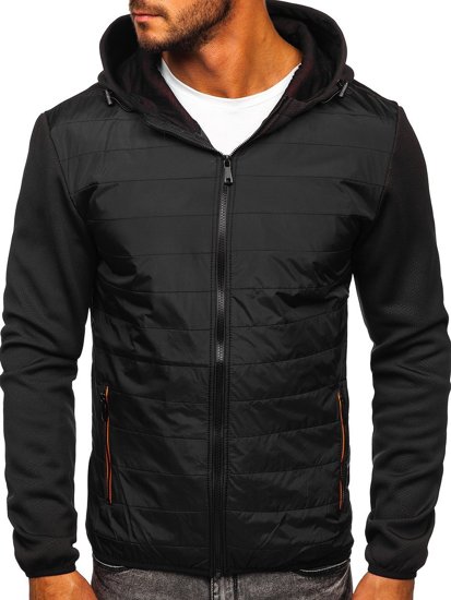 Blouson de transition pour homme noir-orange Bolf KS2160    