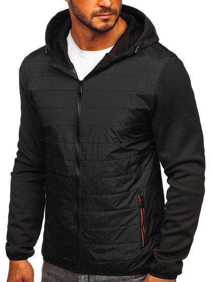 Blouson de transition pour homme noir-orange Bolf KS2160    