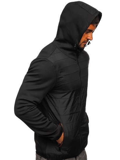 Blouson de transition pour homme noir-orange Bolf KS2160    