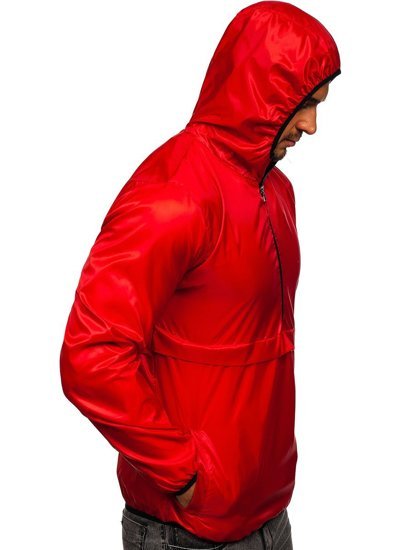 Blouson de transition rouge pour homme sportif à capuche BOLF 5061 