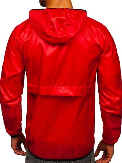 Blouson de transition rouge pour homme sportif à capuche BOLF 5061 