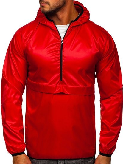 Blouson de transition rouge pour homme sportif à capuche BOLF 5061 