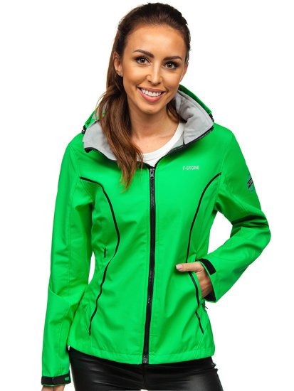 Blouson de transition softshell pour femme vert Bolf S010 