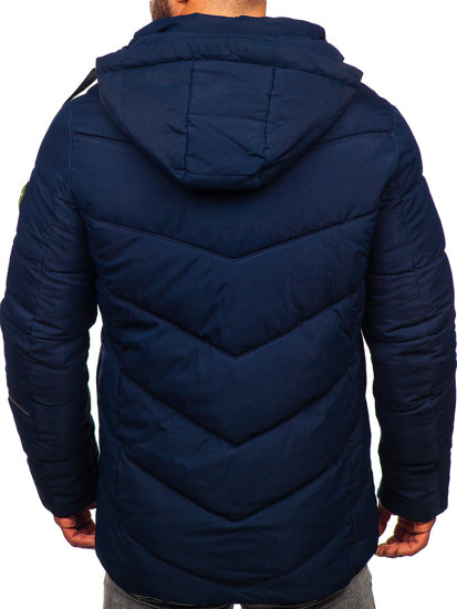 Blouson d'hiver matelassé pour homme bleu foncé Bolf 22M55