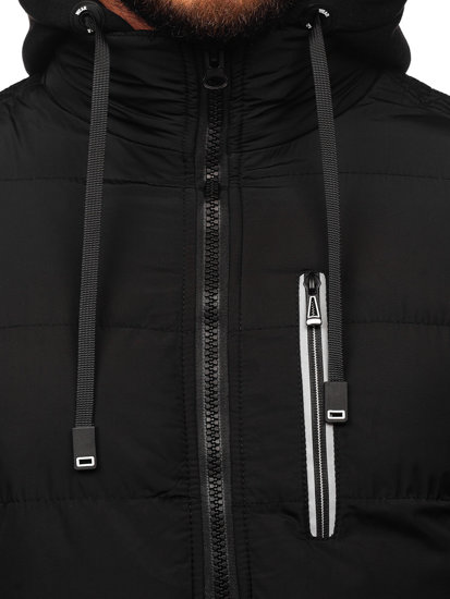 Blouson d'hiver matelassé pour homme noir Bolf 27M8112