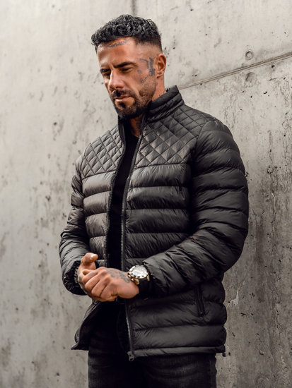 Blouson d'hiver matelassé pour homme noir Bolf 5M515