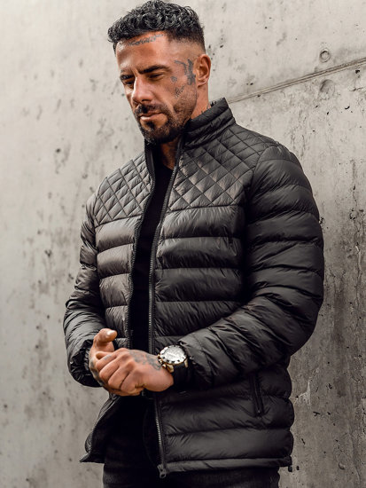 Blouson d'hiver matelassé pour homme noir Bolf 5M515