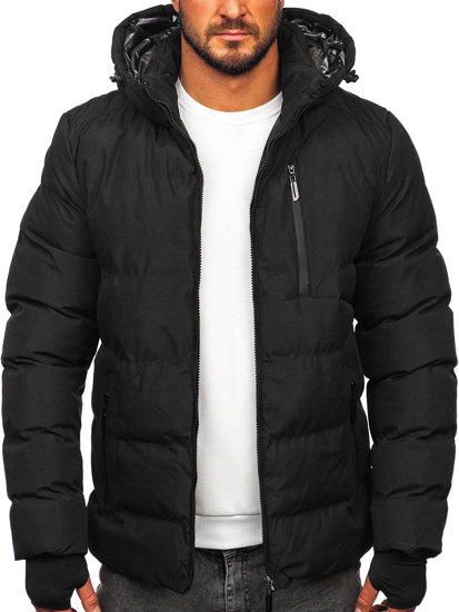 Blouson d'hiver matelassé pour homme noir Bolf 5M756