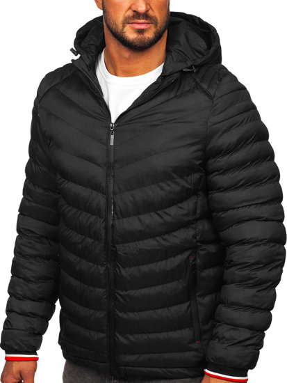 Blouson d'hiver matelassé pour homme noir Bolf 5M765