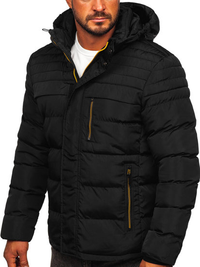 Blouson d'hiver matelassé pour homme noir Bolf 7M806